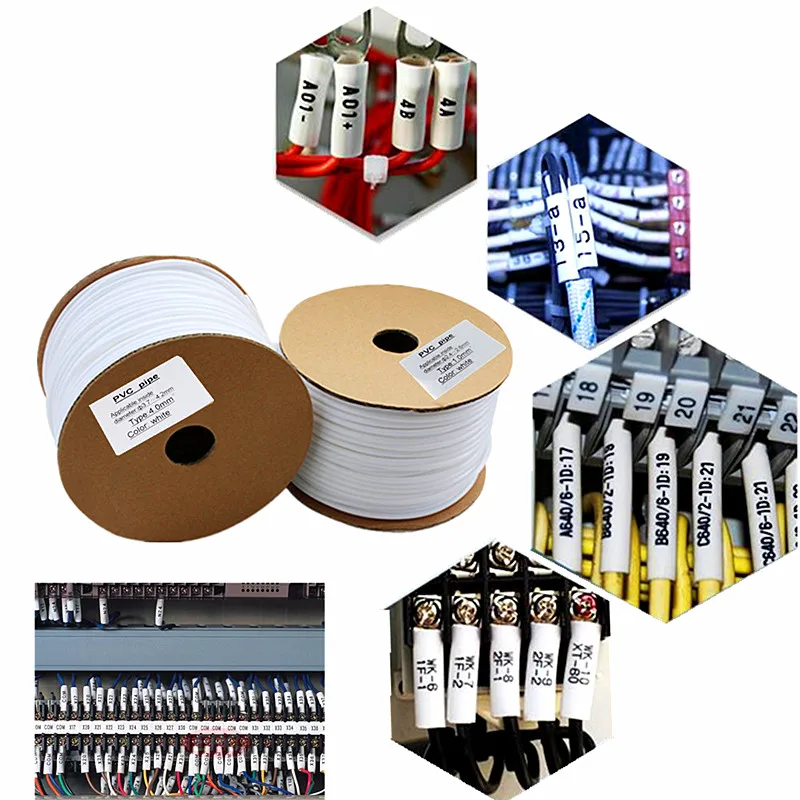 Tubo do Pvc Luva do Pvc para a Máquina de Escrever do Tubo da Tinta Máquina da Marcação do Fio Impressora da Identificação do Cabo Máquina de Rotulação Eletrônica - Imagem 5