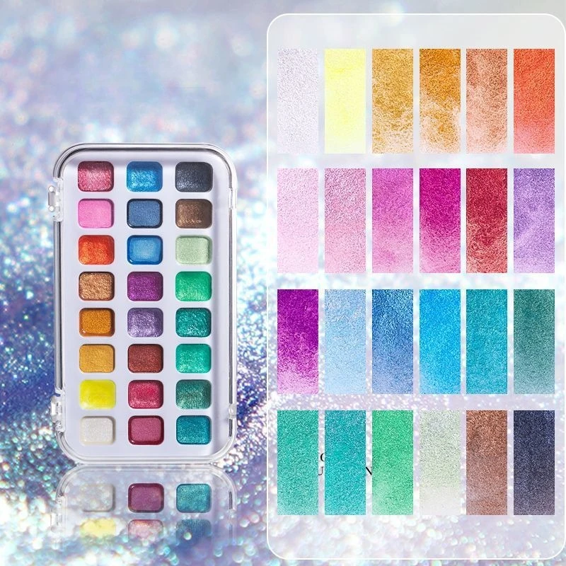 Pearlescent Watercolor Pigments for Manicure and Painting