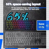 2026 new Mini 60% Gaming Keyboard, RGB Backlit 61 Key Ultra-Compact Keyboard,  Ergonomic Waterproof Mechanical Feeling Office - Image 4