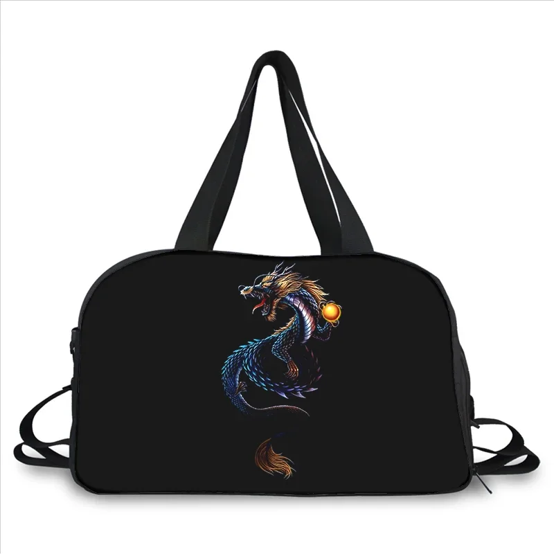 Loong CHINA Chinese dragon 3D printing fashion trend portable large capacity multi function messenger bag travel bag