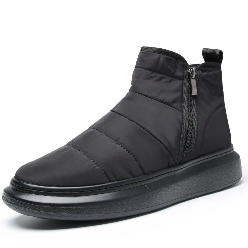 Winter Men's Snow Boots High Quality Casual Cotton Shoes for Men Fashion Trend Wear-Resistant Anti Slip Waterproof Short Boots