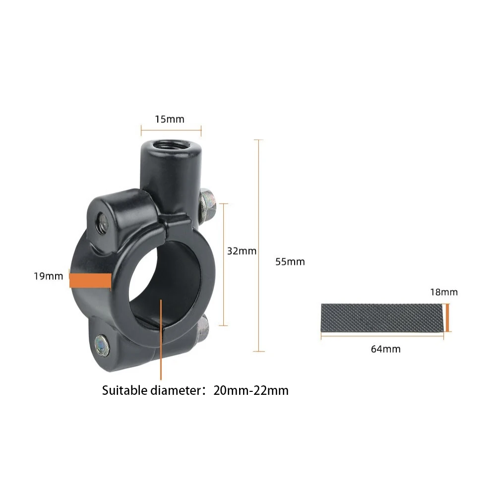 1Pc 알루미늄 자전거 미러 마운트 8MM 오토바이 수정 백미러 좌석 모토 미러 브래킷 어댑터 핸들 바 브래킷