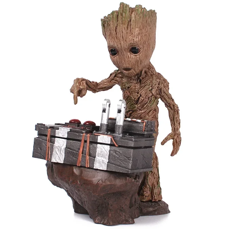 

Marvel Guardians of The Galaxy Groot Statue Model Avengers Cute Baby Tree Man Pvc Anime Action Figure Toys Collection Gift