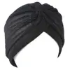 HOT Fashion Women Turban Hijab Hats Gold Shiny Muslim Indian Turban Double Layer Headwrap Stretchable Soft Wrap Head Scarf Mujer 4