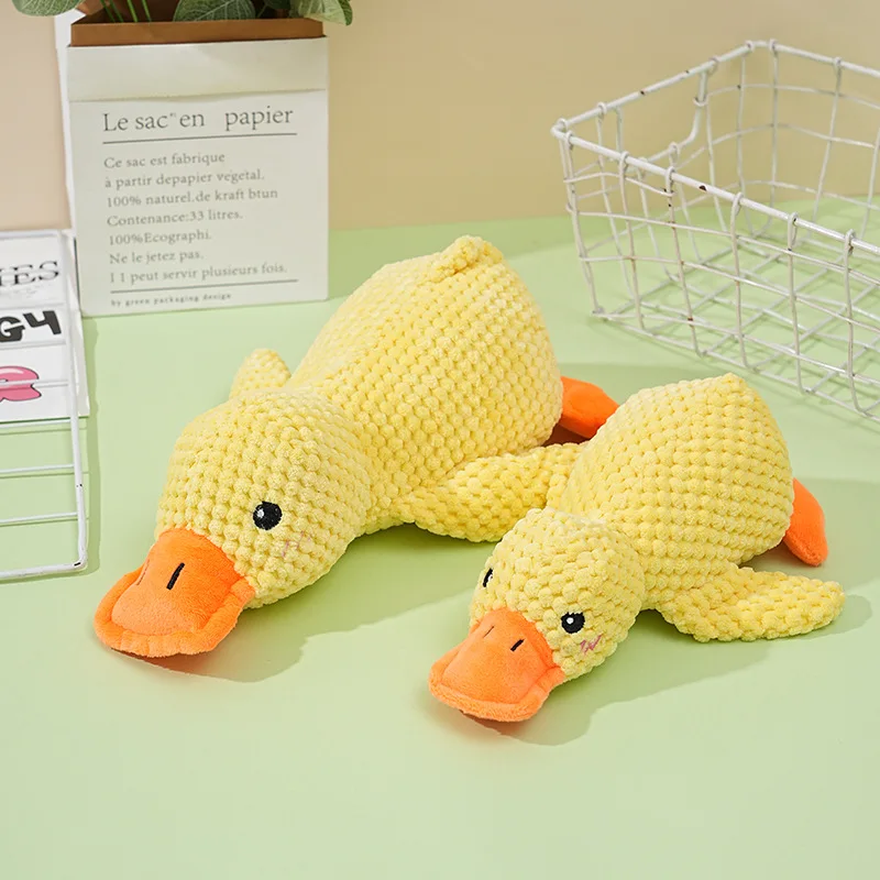 Dog toy plush companion sleeping duck bite resistant grinding sound making toy small and medium-sized dog pet relaxation tool 5
