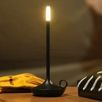 Candlelight Table Lamp Candle LED Charging Restaurant Bar Desktop Decoration Atmosphere Touch Night Light  Lámparas De Mesa 1