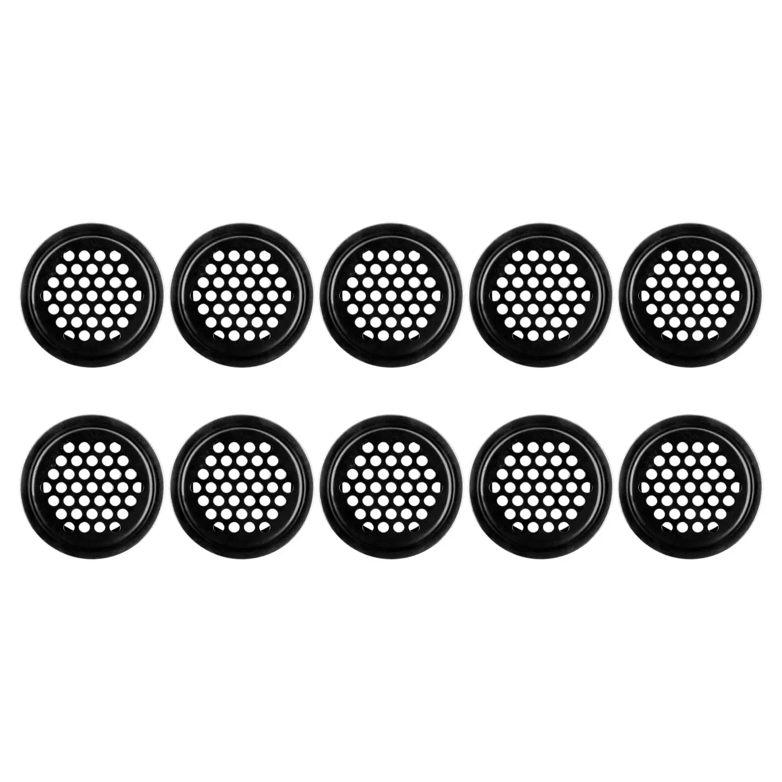 10pcs Wardrobe Cabinet Mesh Hole Air Vent Louver Ventilation Cover Stainless Steel Black Round Ventilation Grilles 35mm air vent grille,ventilation grille,air vent cover,ducting ventilation cover