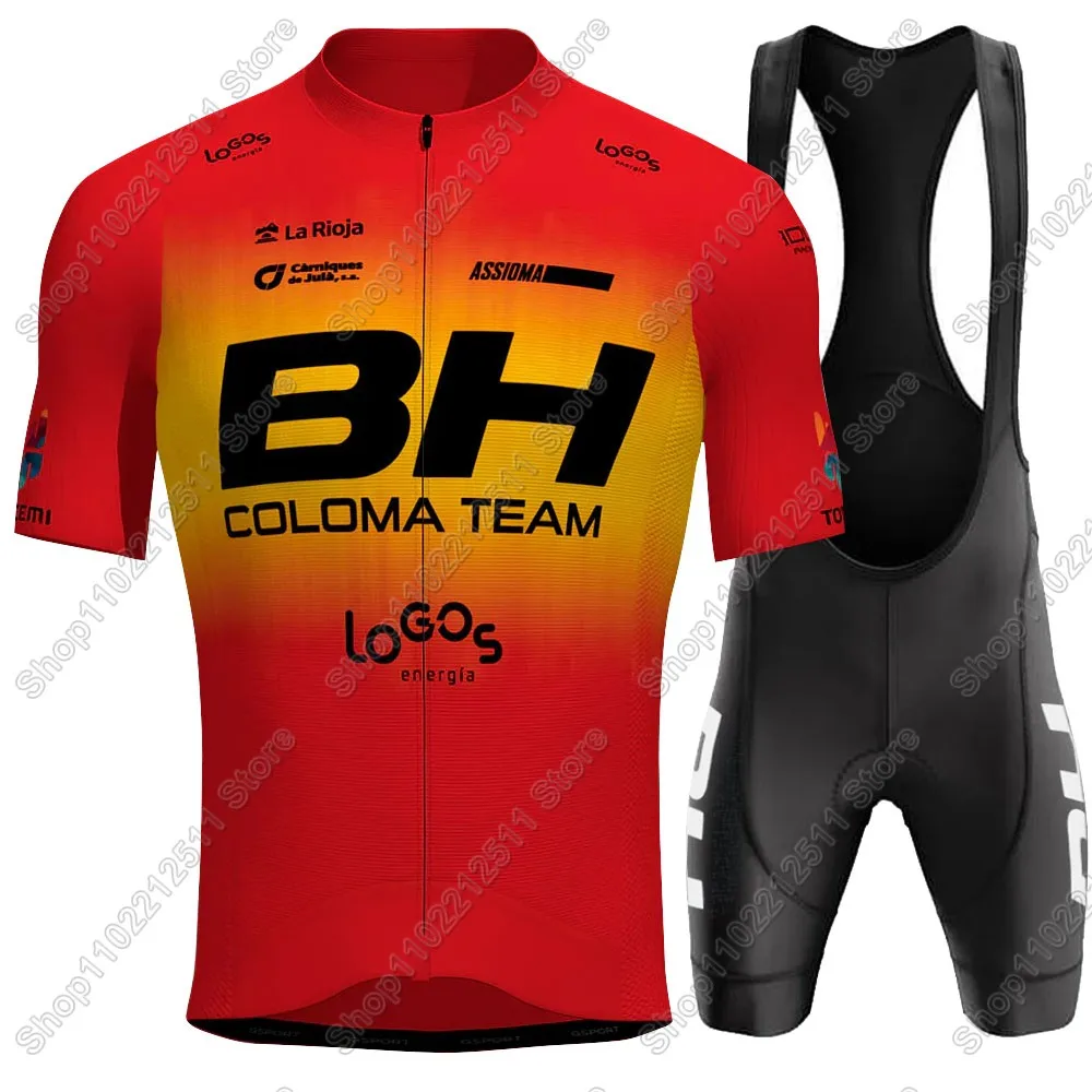 Cycling Jersey Set BH Coloma Team Cycling Jersey Set Mens Short Sleeve Red Road Bike Shirts Suit Bicycle Bib Shorts MTB Maillot