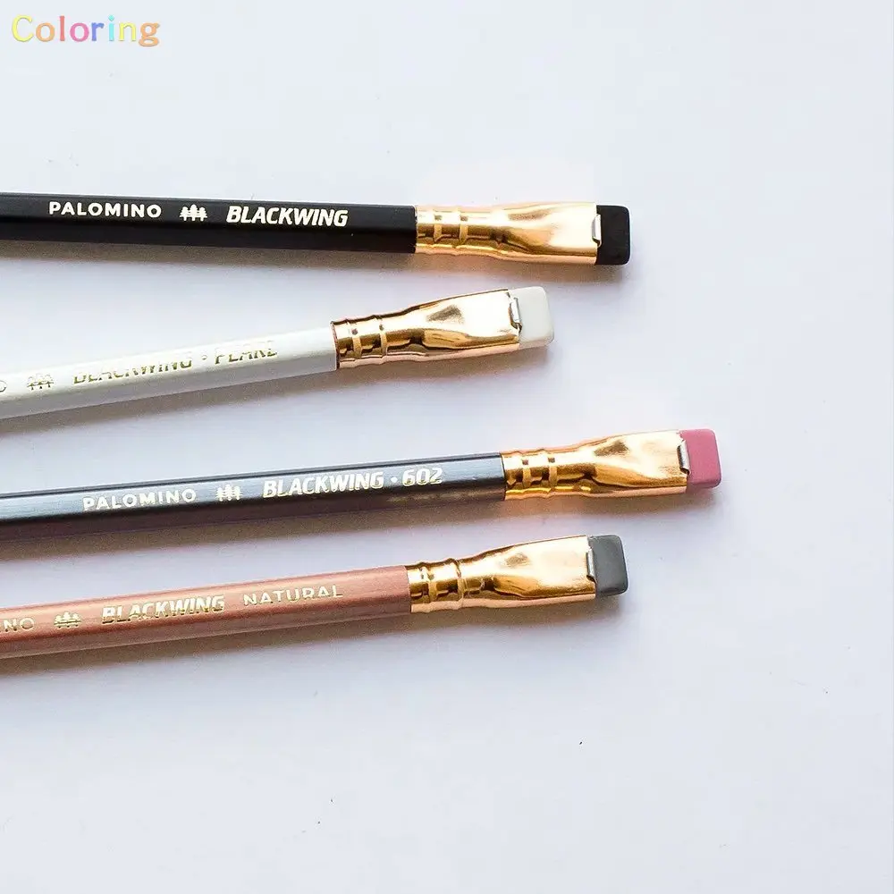 Palomino Blackwing 602 오리지널 소프트 연필, 지우개 포함, 필기구, 진주, 로그, 블랙, 에라스, 매트 펜슬, 12 카운트 (1 다스)