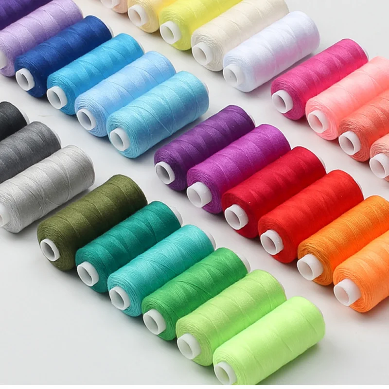 Polyester Yarn Sewing Thread 400Yards Hand Embroidery Durable for Home