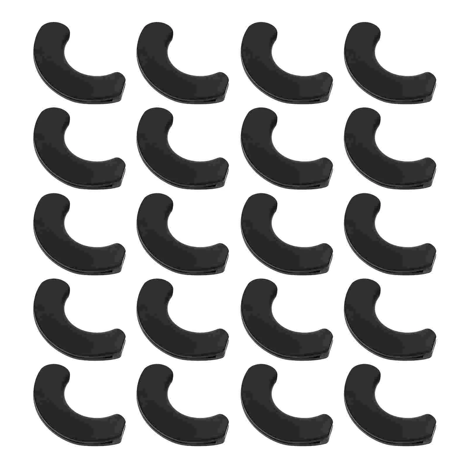 

20pcs Shockproof Pads Replacement Dumbbell Holders Fitness Tools (Black)