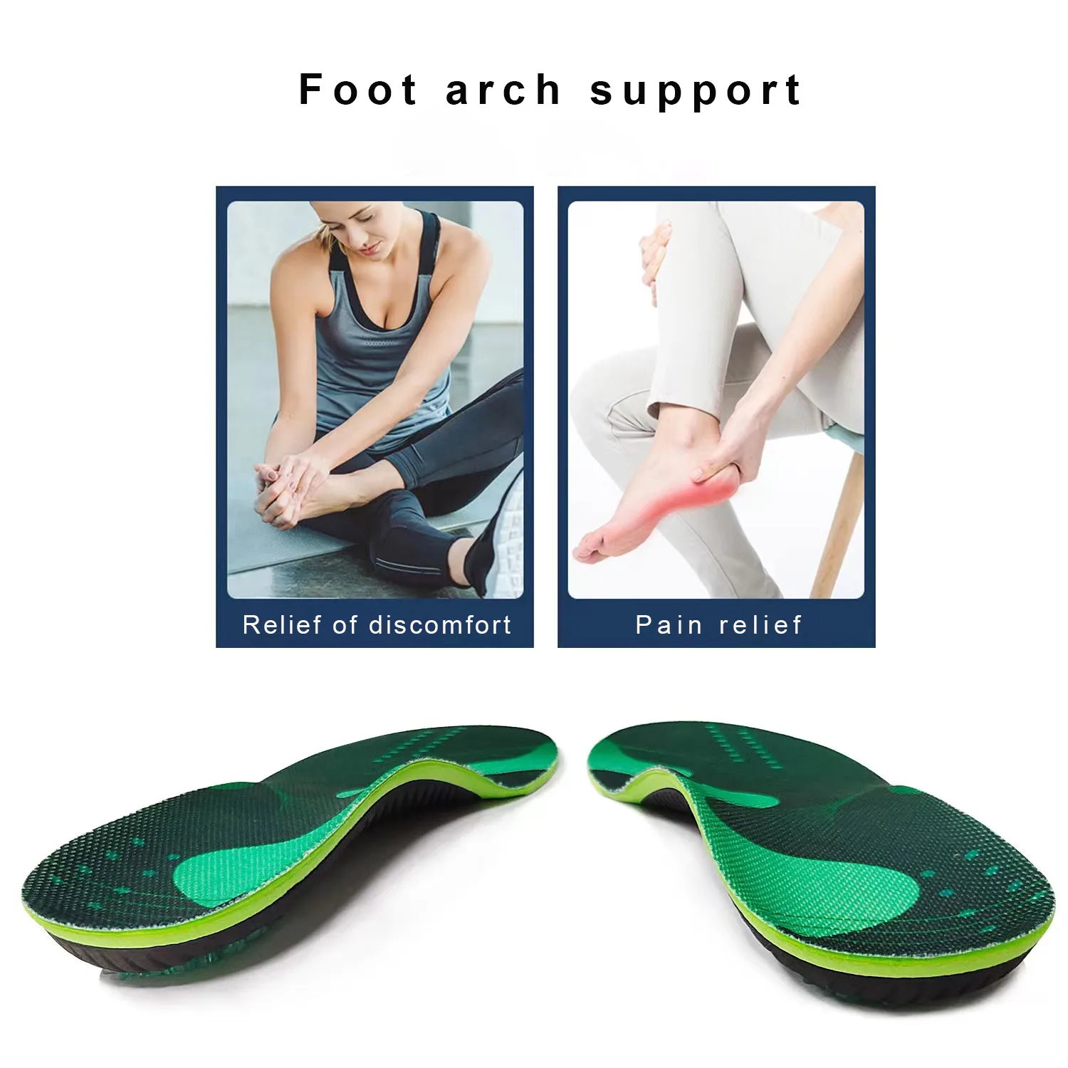Orthotics Arch Support insole Pain relief orthotics Plantar Fasciitis Bone spur pain For Man Woman Shoe sport Insoles