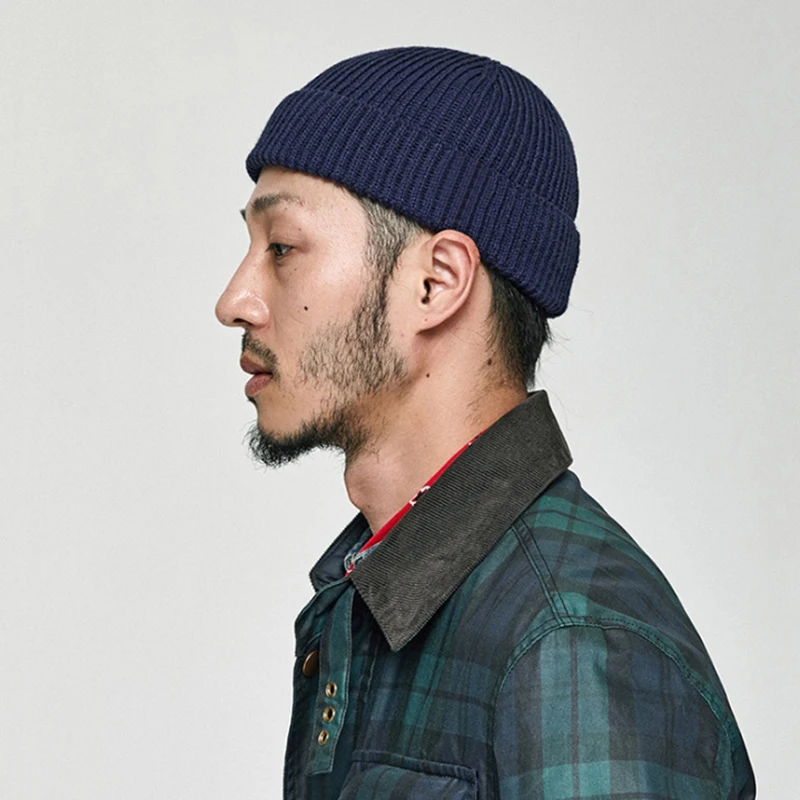 Unisex Warm Knitted Brimless Hat Men Women Beanies Winter Autumn Hip Hop Skullcap Street Beanie Ski Fisherman Solid Color Cap knitted hat