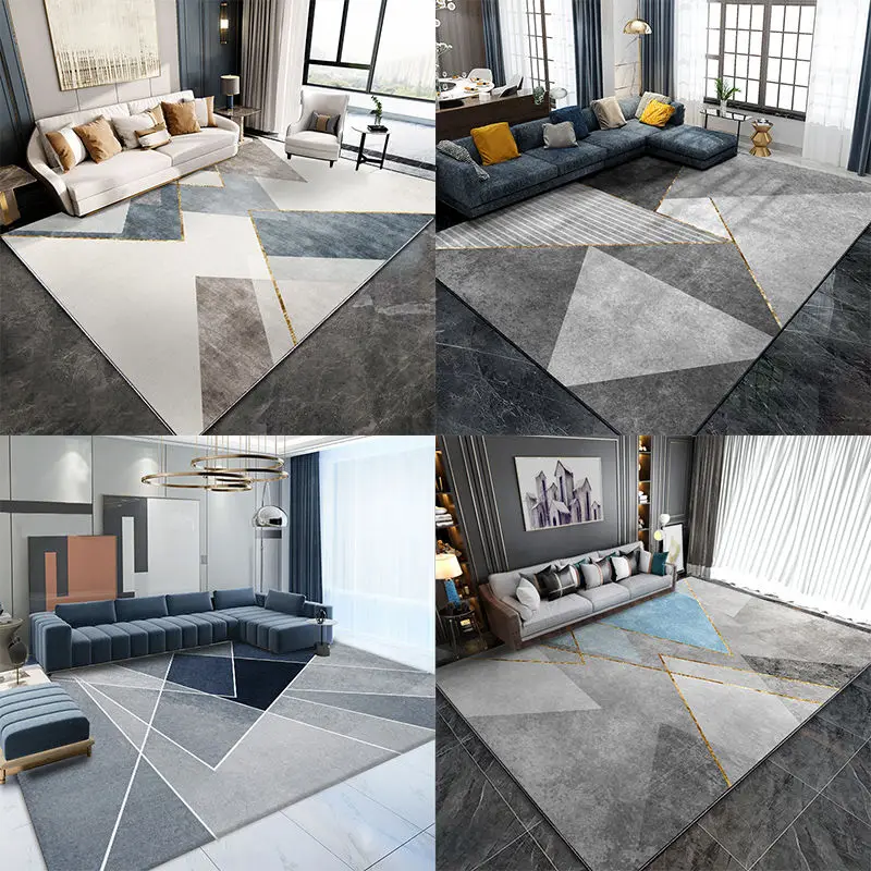 

Modern Light Luxury Lounge Large Area Rug for Living Room Area Carpet Decorations for Your Bedroom Thickened Washable Floor Mat