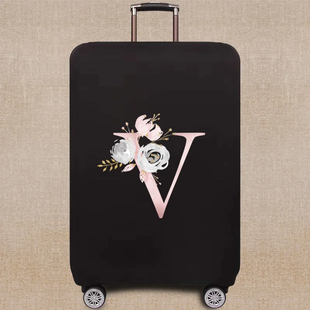 Luggage Covers 18-32 Protector Travel Luggage Suitcase Protective Cover Pink flower series Stretch Dust Cover Travel Accessories