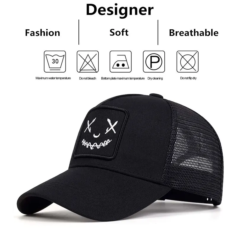 Baseball Cap Unisex Ghost Face Embroidery Adjustable