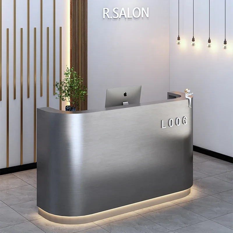 Luxury Desk Cashier Counter Podium Receptionist Front Shop Reception Salon Church Pulpit Tables Convenience Store Table Beauty