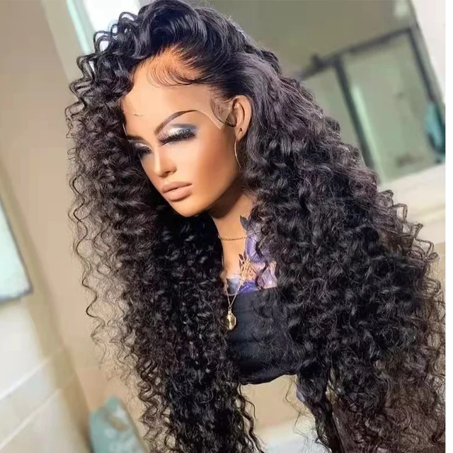 30 34 Inch Loose Deep Wave HD Frontal Wigs for Women Curly Human Hair Brazilian 13x4 Wet And Wavy Water Wave Full Lace Front Wig 1
