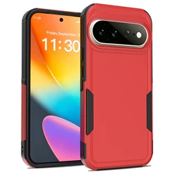 Premium Hybrid Rugged Armor Shockproof Phone Case - Elegant Business Design for Google Pixel 8 Pro (Red)