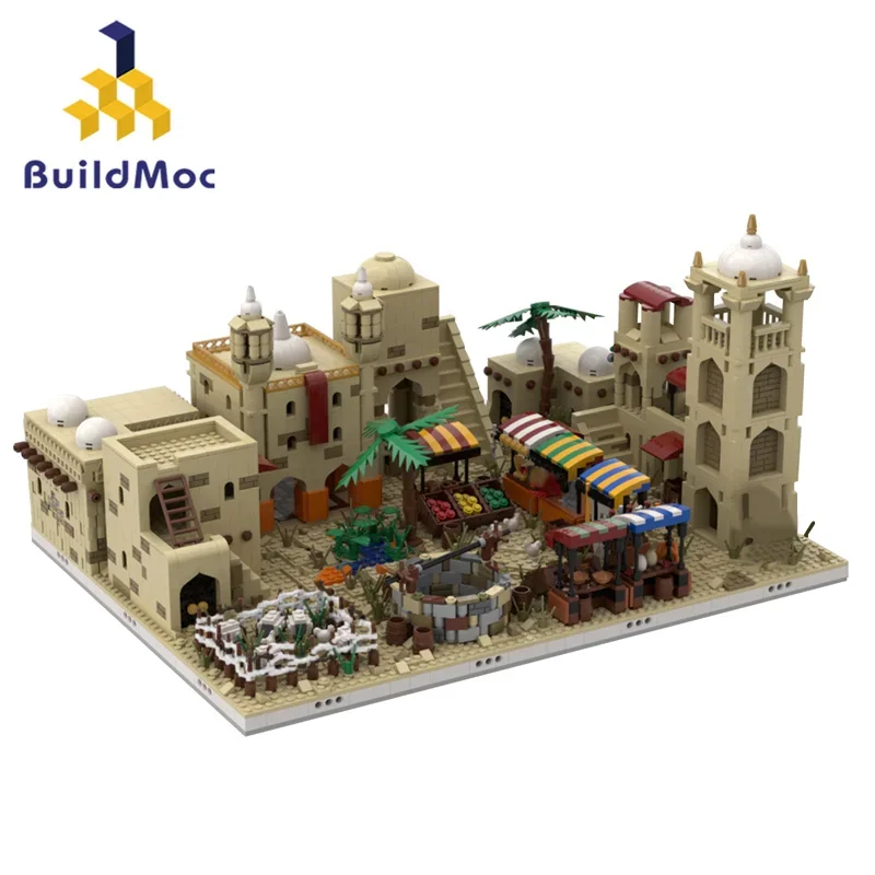 

A New Hope Seriers BuildMoc Desert Village Mos Eisley-Cantina Skywalke Building Bricks Bulk Model Educational Kids Children Toys