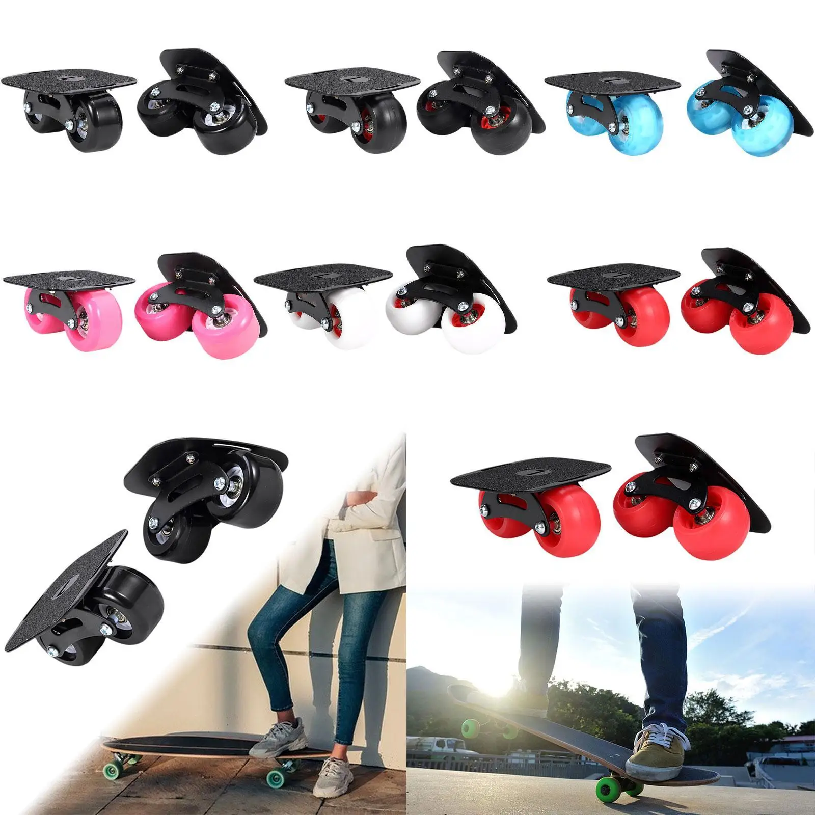 1 Pair Drift Skates Comfortable Split Skateboards for Outdoor Sliding Women 1 Pair Drift Skates Comfortable Split Skateboards for Outdoor Sliding Women