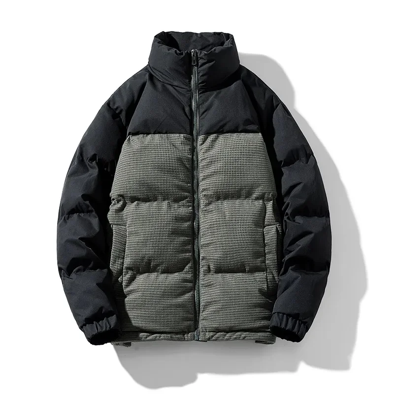 

Fashion New Winter Jacket Men Parkas Thicken Warm Coat Mens Stand Collar Jackets Solid Color Parka Women Streetwear 5XL