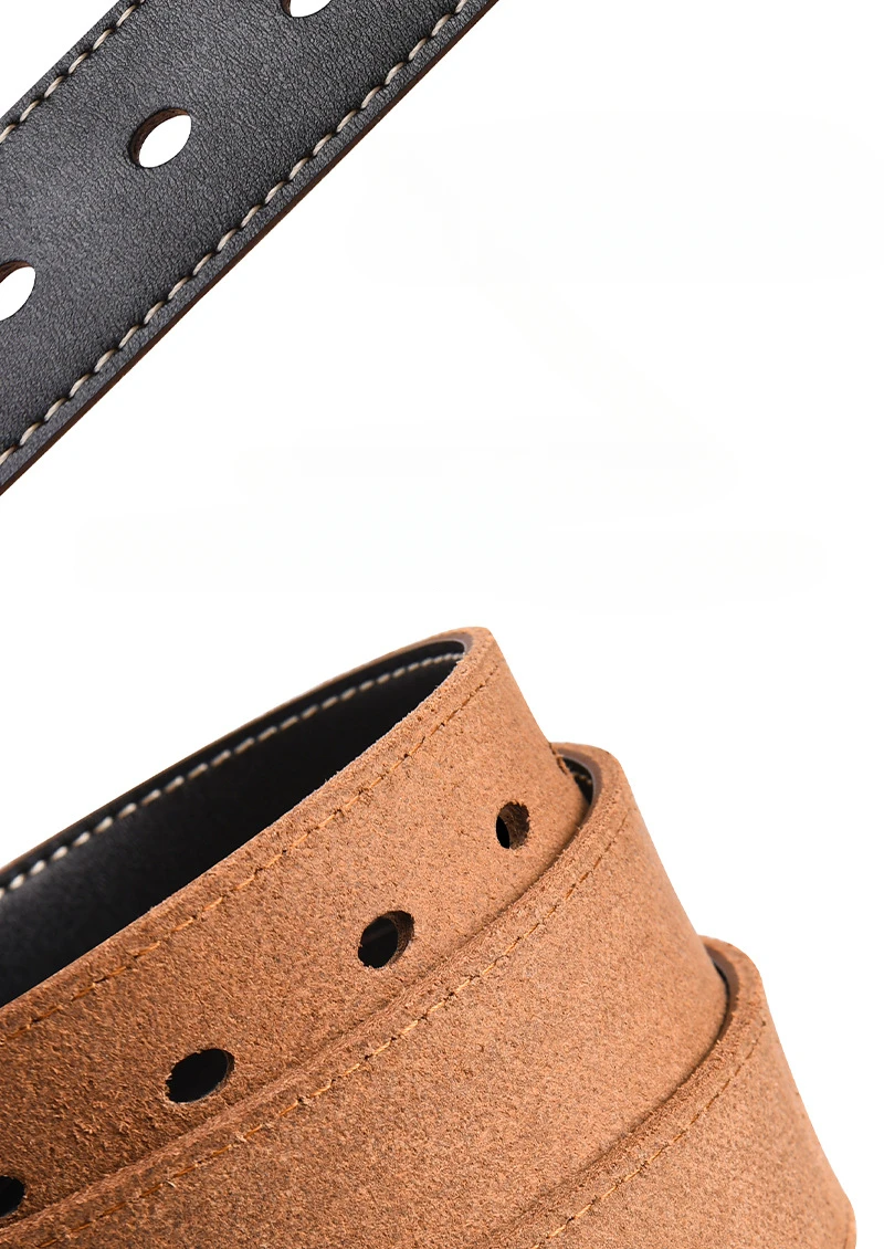 Plus Größe 130 140 150 160 170 cm Echtes Leder männer Hohe Qualität Schnalle Jeans Rindsleder Casual Gürtel Business Cowboy Bund – Detail 5