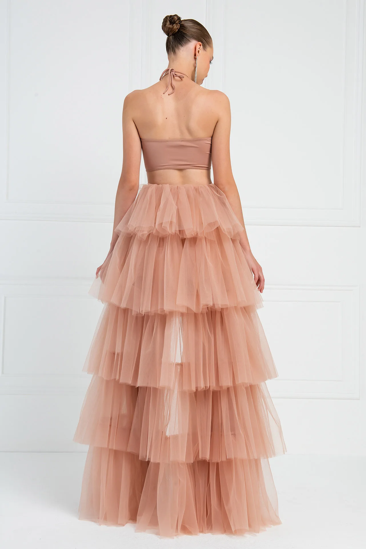 BABYONLINE falda escalonada de tul alto-bajo, falda de pastel de