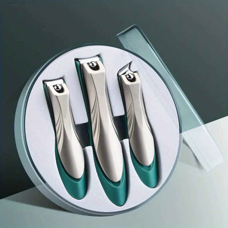Anti Splash Nail Clippers Stainless Steel Fingernail Cutter Manicure Tools Bionics Design Nail Trimmer Pedicure Scissor
