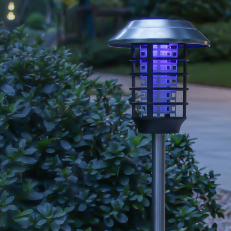2 in 1 Solar Outdoor Lights Waterproof Mosquito Killer Lamp with UV Light LED Landscape Lighting for Garden Yard Camping Gift mosquito killer lamp mosquito lamp