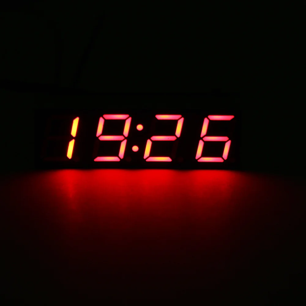 Mini Car Digital Clock Thermometer Voltmeter 3 IN 1 LED Display Digital Timer Voltmeter Interior Electronic Accessoies car clock car clock thermometer car voltmeter thermometer