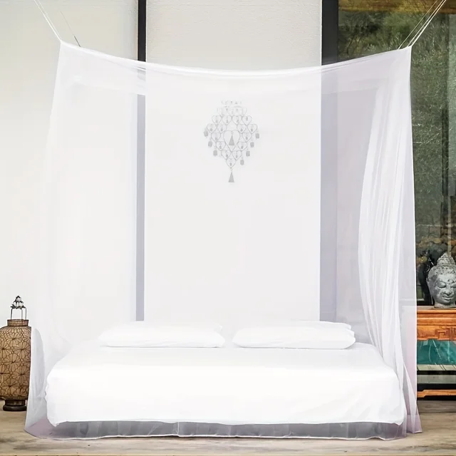 Grande Moustiquaire Blanche Anti-Insecte pour Camping en Plein Air, Protection, Respirante, Portable, Chambre à Coucher, Hamac et Tente 4