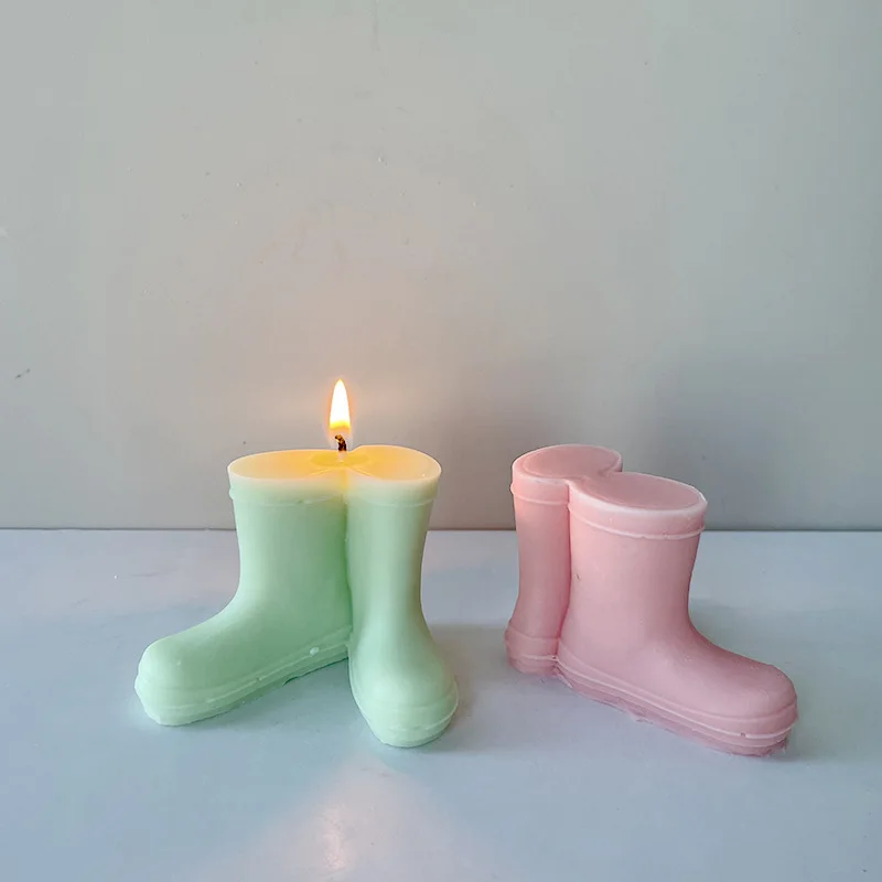

Handmade candle boots shape silicone mold DIY shoes scented candle handmade soap plaster ornament mold