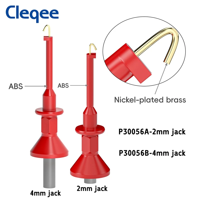 SMD IC Test Hook Clips 2PCS for Multimeter Banana Plug Test Probe