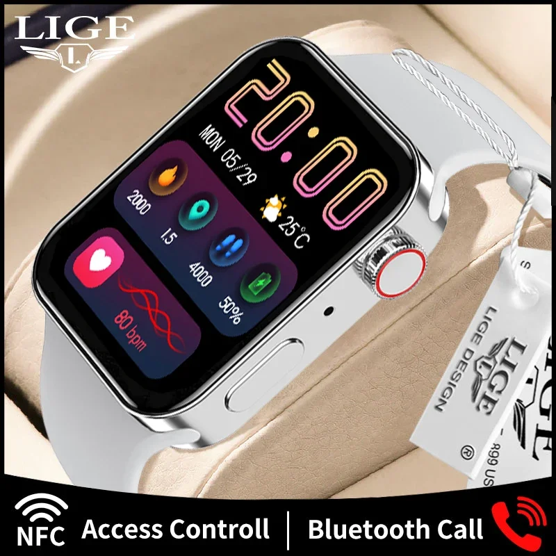 

LIGE 2024 Smart Watch Men Series 8 PK HW8 Max Smartwatch Women NFC VS X8 IWO For Xiaomi Huawei apple Smart Watches Dropshipping