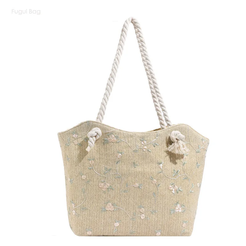 

Women's Shoulder Bag Underarm Tote Bag Handheld New Casual Fashion Large Capacity Woven Grass Weaving Gentle Personality