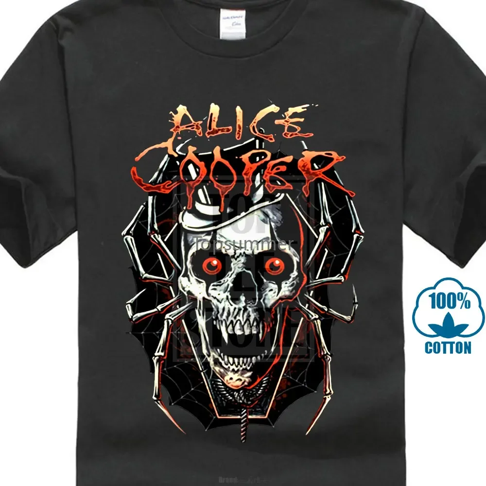 

Футболка с черепом и пауком Alice Cooper, Размеры S M L Xl 2Xl, Новинка