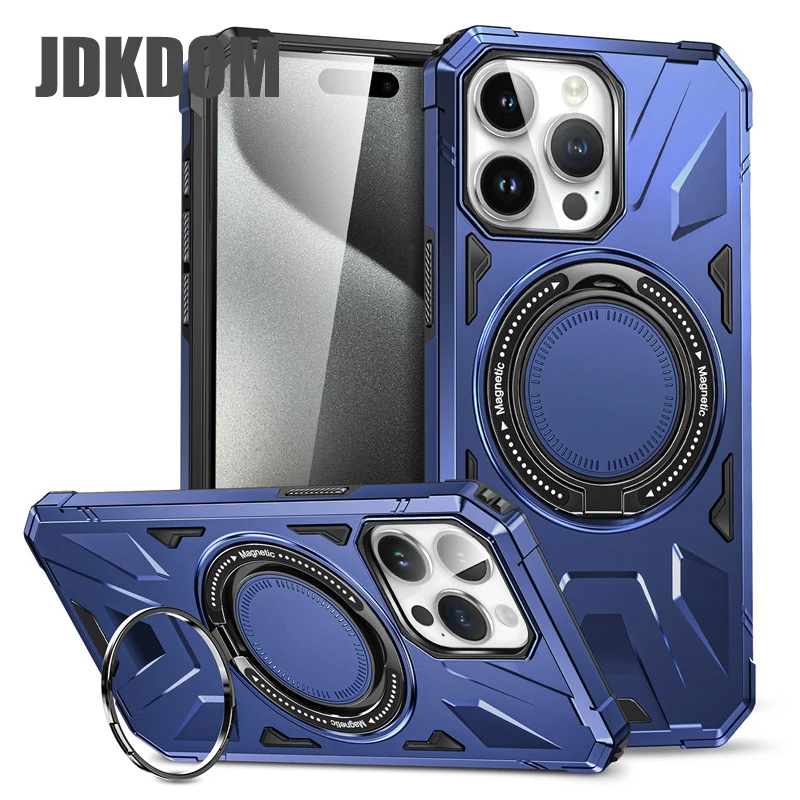 Shockproof Magnetic Ring Stand Case with Bracket Cover