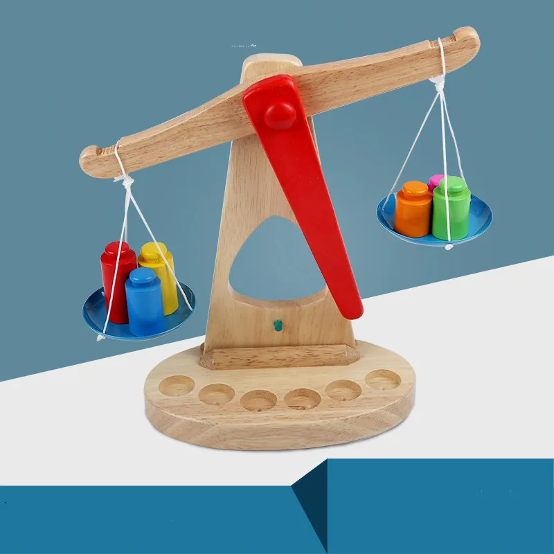 Educational Toys Montessori Educational Toy Wooden New Balance Scale Toy For Kids Baby