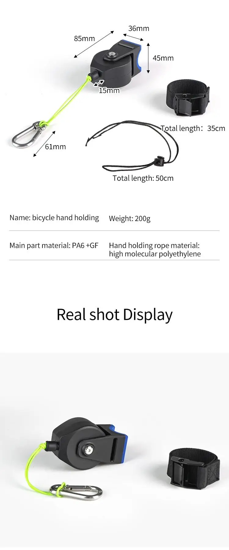 Neue Fahrrad Abschleppseil Flexible Versenkbare Fahrrad Traktor Mountainbike Eltern-kind-Zug Seil Abschleppen Anhänger Outdoor Radfahren Werkzeuge – Detail 9