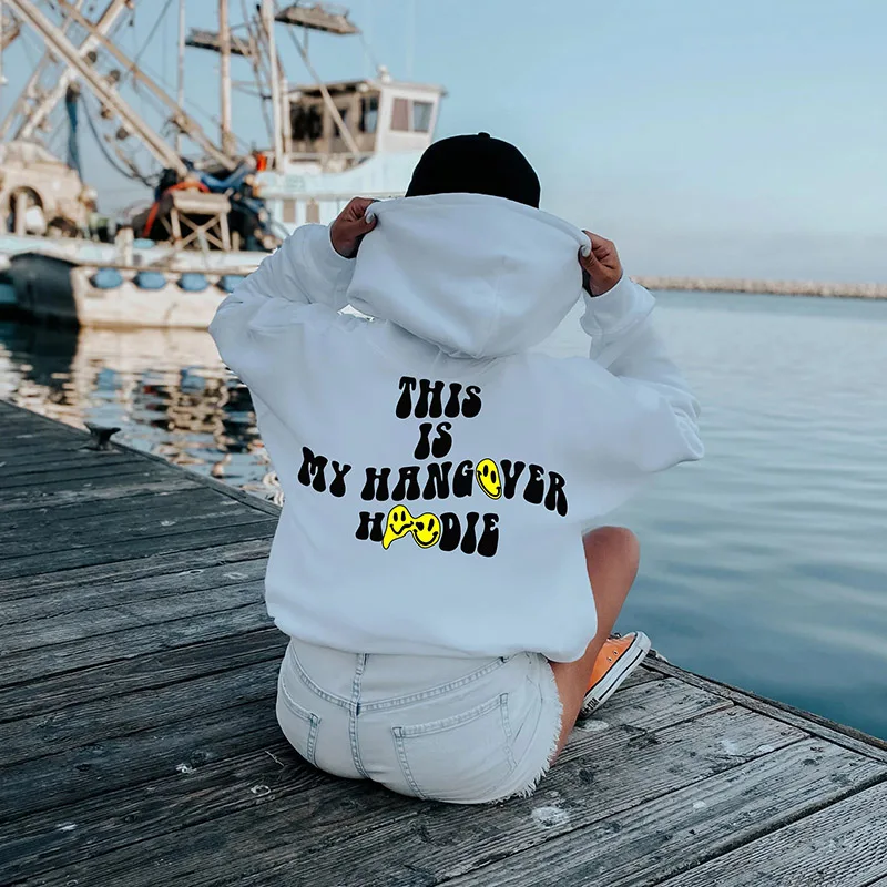 

Женская толстовка с капюшоном из чистого хлопка, с рисунком