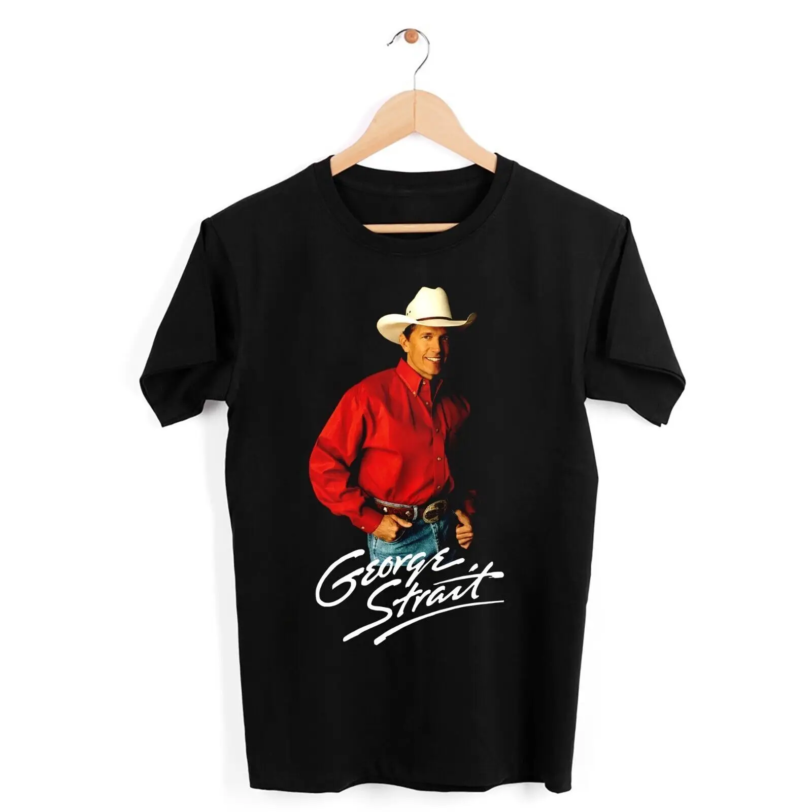 Nuovo Popolare Regalo Di Camicia George Strait Per Uomo