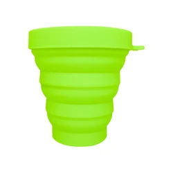 Portable 150ML Heat - Resistant Silicone Foldable Water Cup with Lid - Ideal (1pcs)