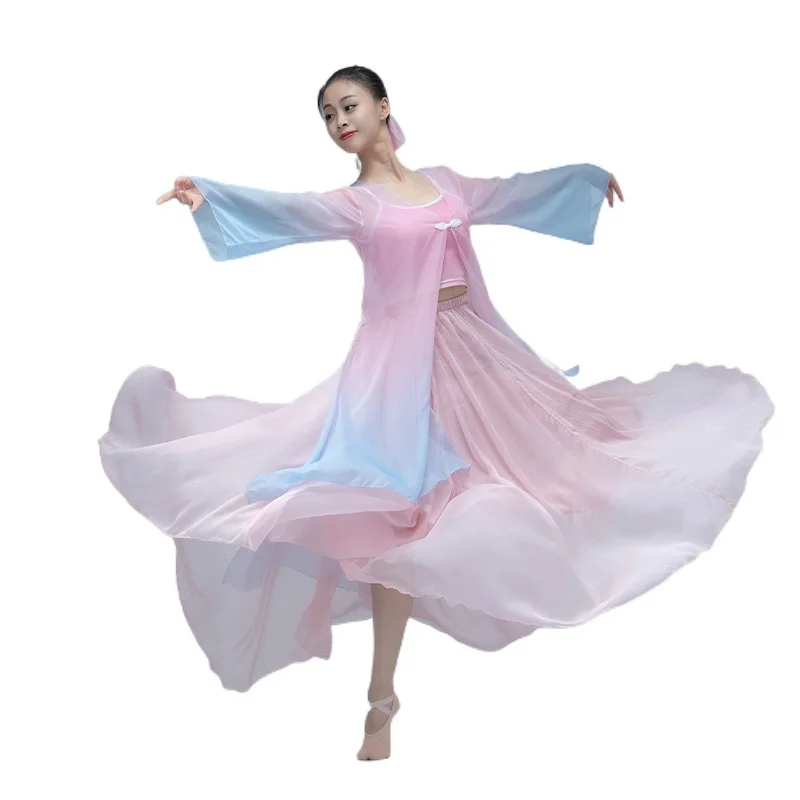 

Chinoiserie classical dance dress dance dress women elegant exercise body charm gauze dress performance dress fairy