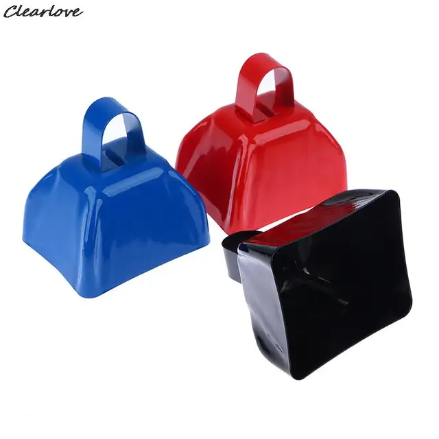 1pc NEW Iron Cowbell Percussion Cowbells Red White Cow Bells