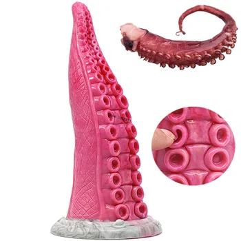 Luminous Tentacle Dildo Silicone Octopus Monster Anal Plug Dragon Dildo with Strong Suction Cup Adult Sex Toy Glow in The Dark 4