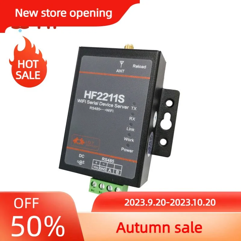 

Модульный преобразователь HF2211S с последовательным сигналом на WiFi RS485 на WiFi/Ethernet для промышленной автоматизации передачи данных TCP IP Telnet Modbus