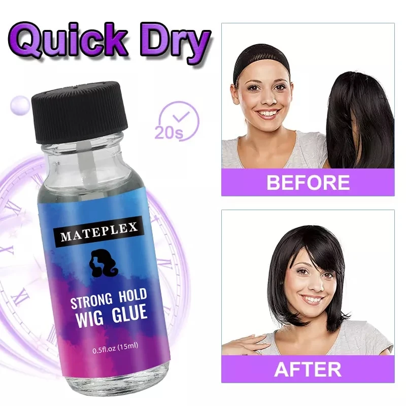 15ml Ultra Hold Lace Front Wig Glue Waterproof Hair Replacement Adhesive Invisible Wig Glue Strong Hold Bonding Glue for Toupee