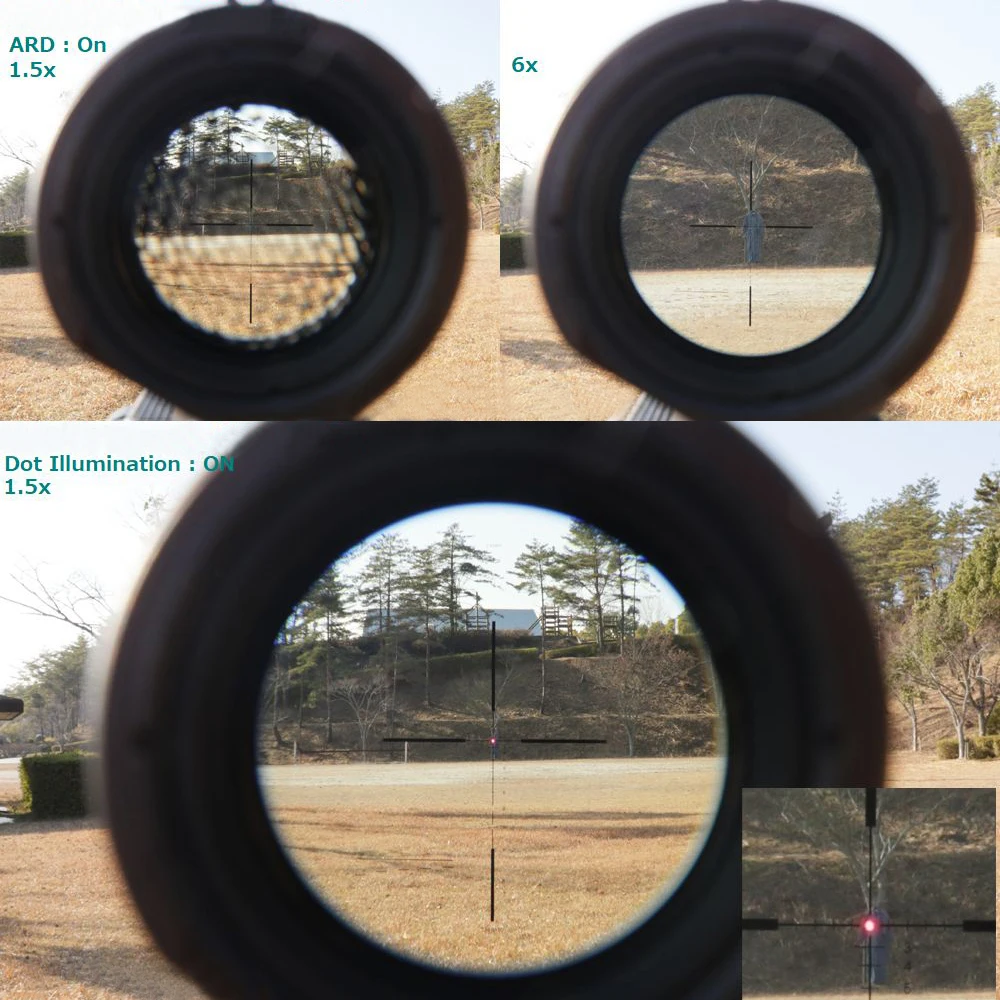Specter DR Dual Role 1.5X/6X 7.62 Optical Sight-Flat Dark Earth Machine Optic Riflescope For Outdoor Hunting OS1-0409