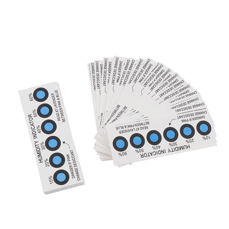 Description Picture 5 of item50 Pcs Humidity Indicator Card For Testing Humidity In Closed Containers10%-60% Test Paper Card Blue Six-point Humidity Card